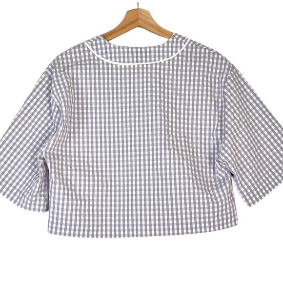 Zara purple and white gingham pants set - Picture 4 of 7